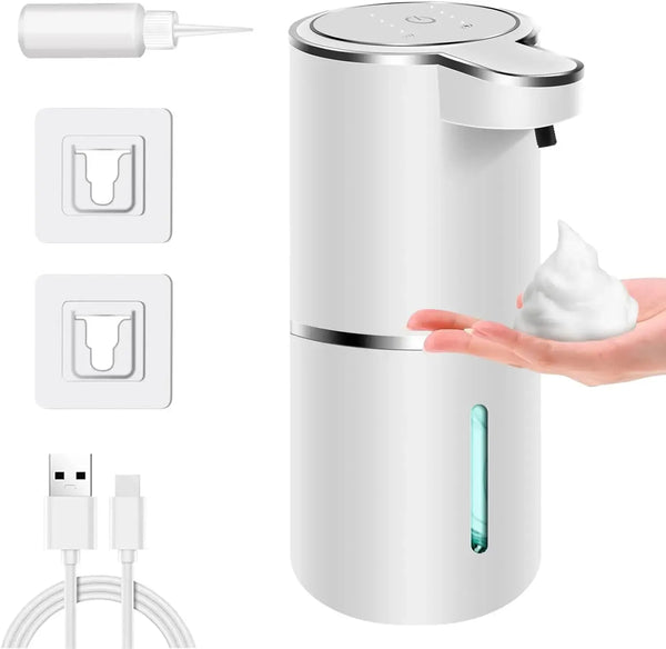 "Effortless Hygiene: Touchless Foaming Soap Dispenser with USB Rechargeable Electric Functionality"