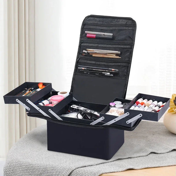 "New Large Capacity Multi-layer Makeup and Embroidery Tool Kit Storage Case"